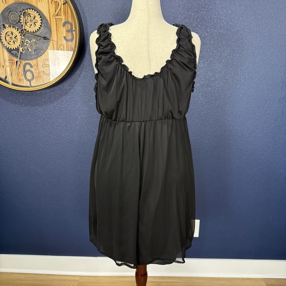 Festi (Torrid) Black Mesh Ruffle Mini Bodycon Dress Plus Size 4X - Picture 4 of 8